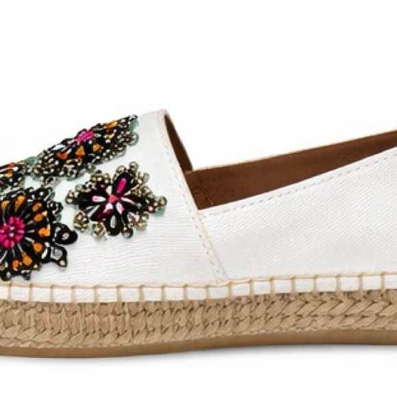 Miu Miu White Floral Embellished Espadrilles Size 39 IT - Picture 3 of 6